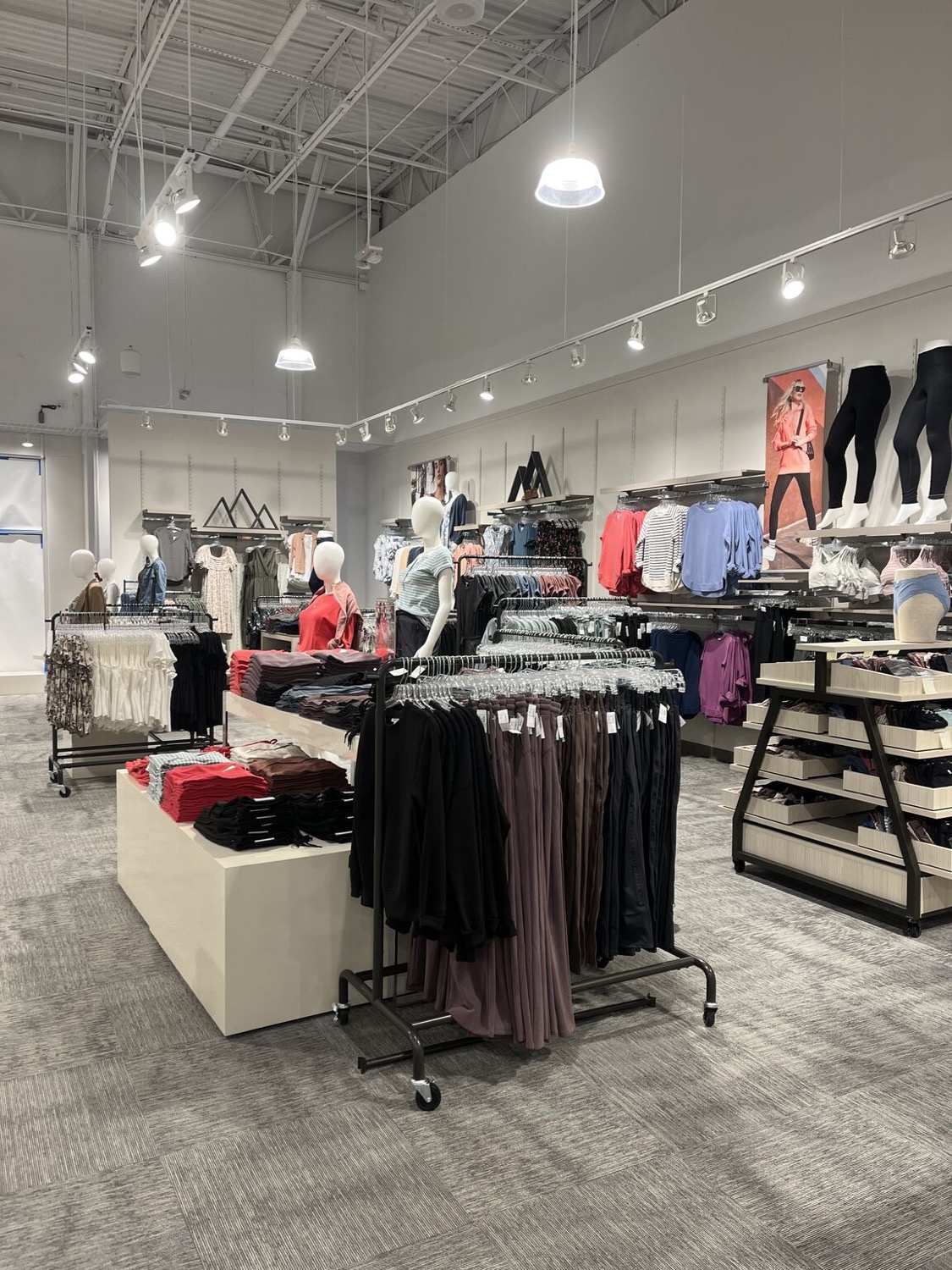 Merchandised sales floor